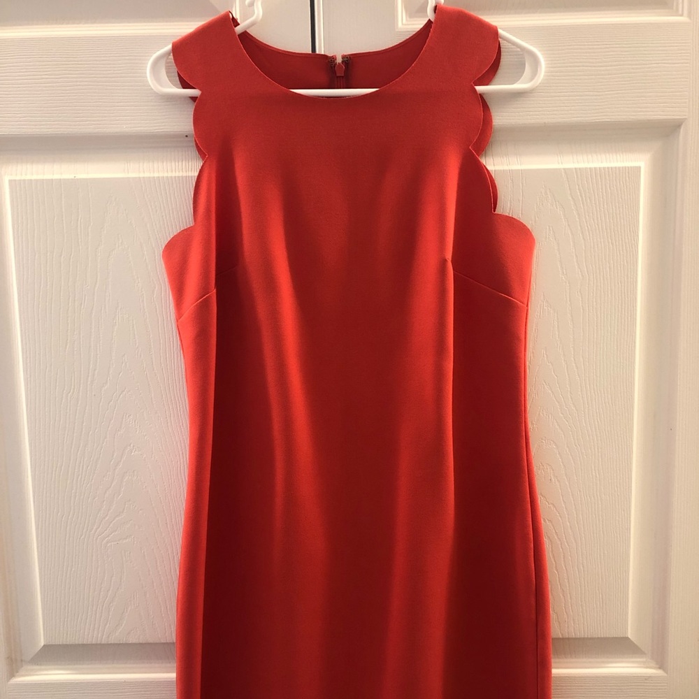 Jcrew scalloped shift dress